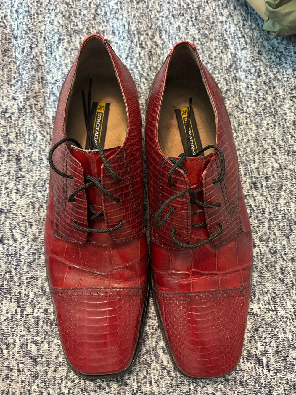Excellent Condition Stacy Adam’s Genuine Snakeskin leather mens shoes - 11.5